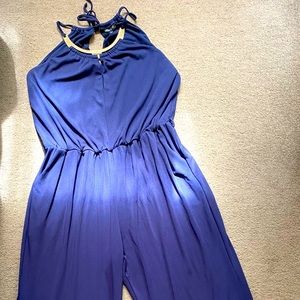 Navy blue city chic jumpsuit